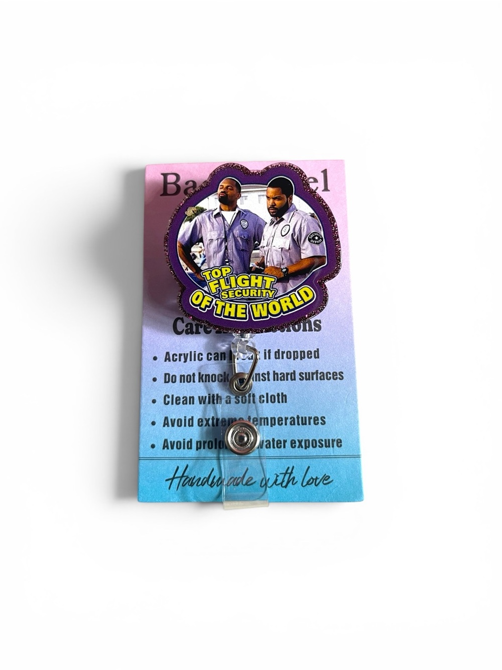 Top Flight Security Badge Reel - Pink & Purple